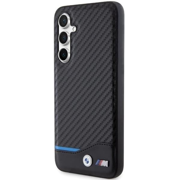 BMW Galaxy S23 FE Mobilskal Læder Carbon - Sort Black