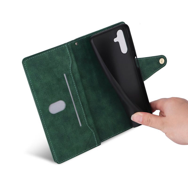Plånboksfodral för Samsung Galaxy S26 Plus Konstläder - Grön