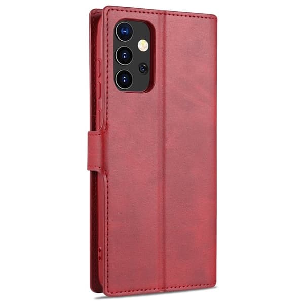 AZNS Samsung Galaxy A52 4G/5G Plånboksfodral Konstläder - Röd
