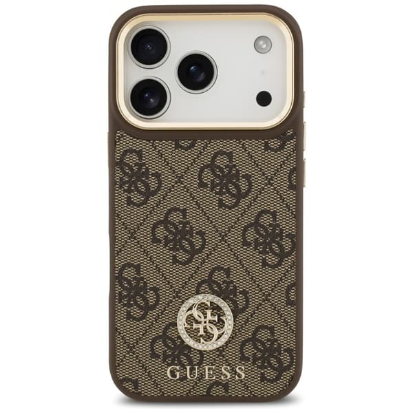 Guess Mobilskal till iPhone 17 Pro Max Magsafe Strass Logo - Brun Brun