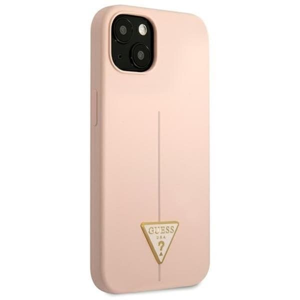 Guess iPhone 13 Skal Silicone Triangle - Pinkki Rosa