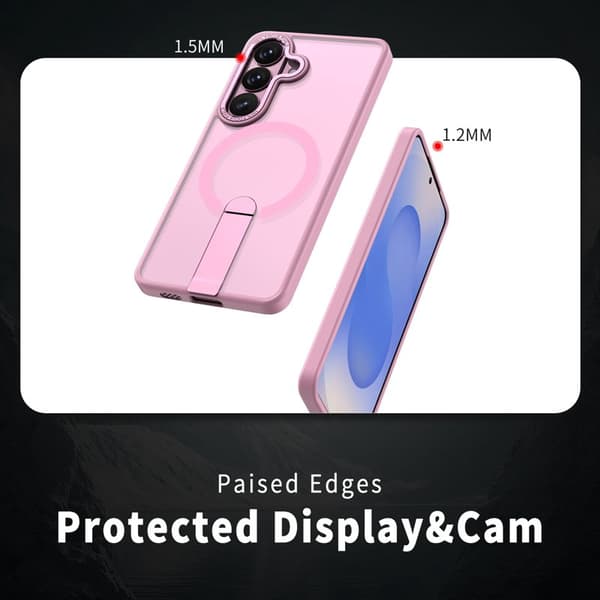Mobilskal för Samsung Galaxy S26 Plus Magnetiskt Kickstand TPU - Rosa
