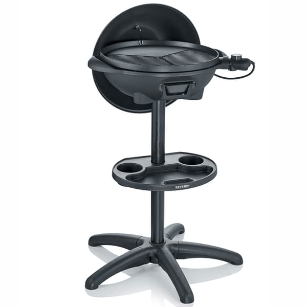 Severin Elgrill klot pelarstativ med lock PG8541 Svart