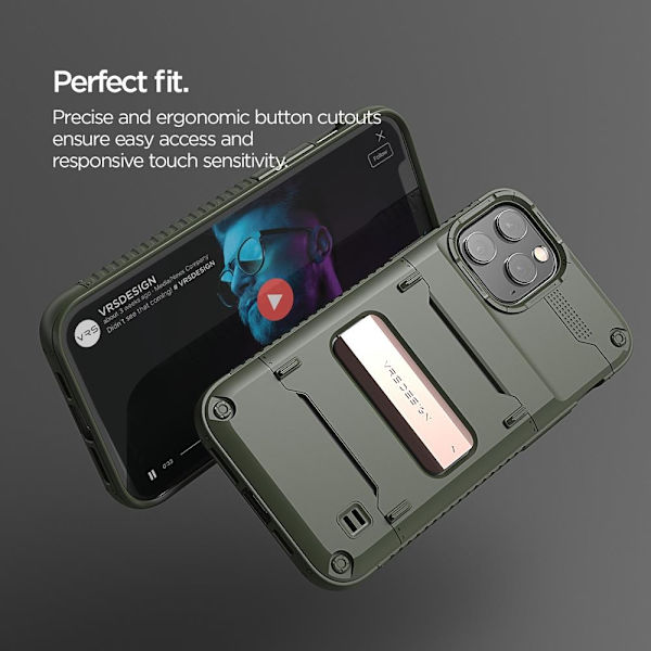 VRS DESIGN Damda QuickStand Skal iPhone 12 Pro Max - Grön Bronze