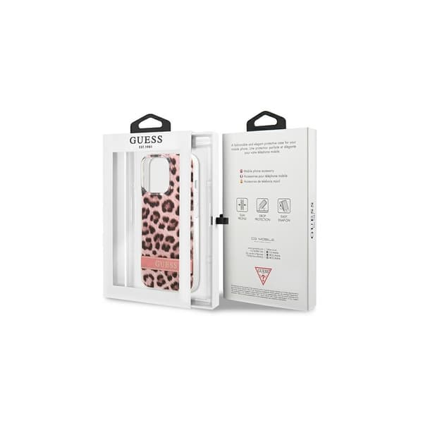 iPhone 13 Pro Cover Lyserød Leopard Electro Stripe Rosa