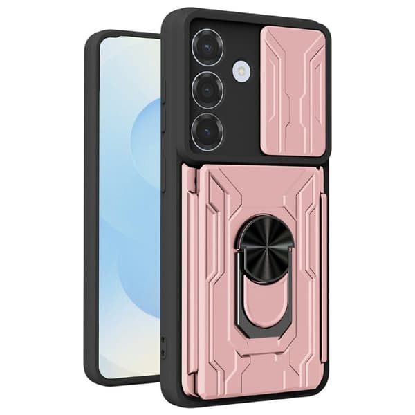 Mobilskal för Samsung Galaxy S26 Plus PC + TPU Kickstand - Roséguld