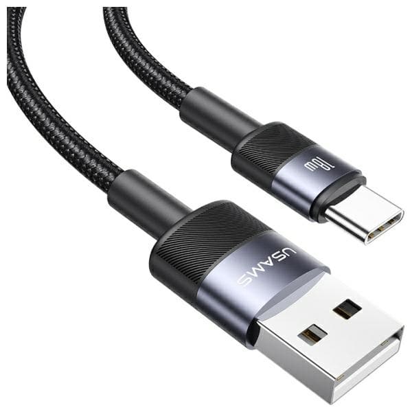 USAMS SY USB-A till USB-C Kabel 3A 1,2 m SJ718USB01 - Stål