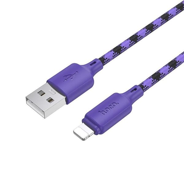 HOCO USB-A till Lightning Kabel 2.4A 1m Nylon X116 - Gradient Lila Lila
