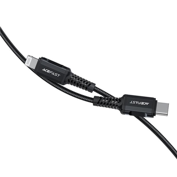 Acefast MFI USB Typ-C Till Lightning Kabel 30W 1.8m - Svart