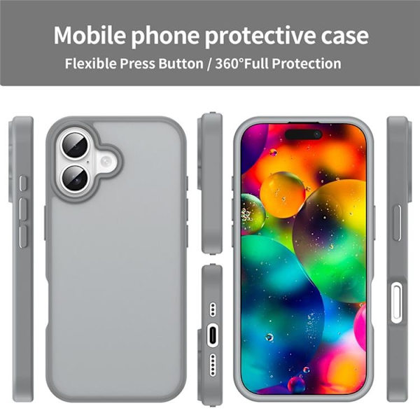 Mobilskal till iPhone 17 Skin Touch Matte - Silver Silver