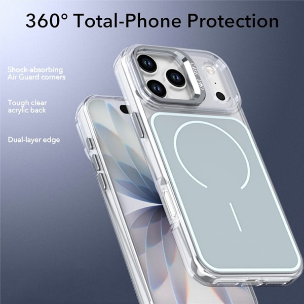 Mobilskal till iPhone 17 Pro Max MagSafe Lens Kickstand TPU + PC - Grå Grå