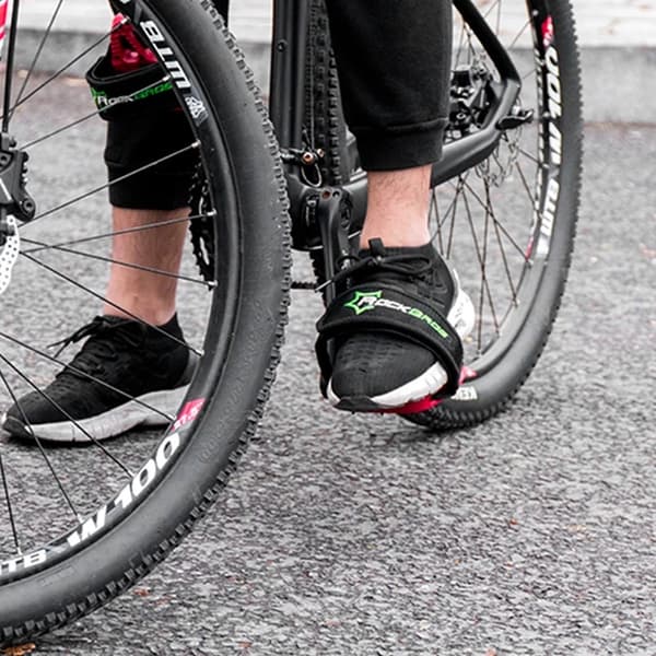 Rockbros cykelpedalremme - Sort Svart