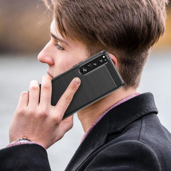 Sony Xperia 1 IV Skal Carbon Fiber - Svart