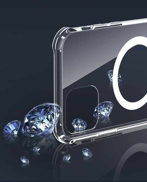 ShockProof Magsafe -kuori iPhone 13 Prolle - läpinäkyvä Transparent