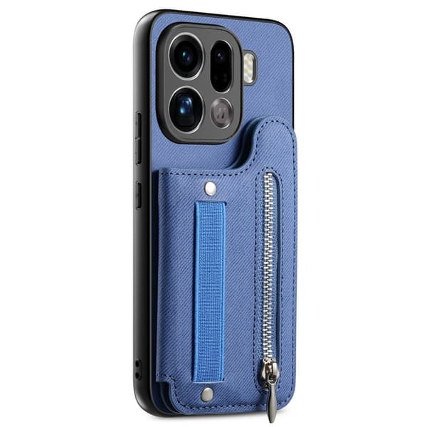 Oppo Find X9 Pro 5G Plånboksfodral Konstläder RFID Skydd - Blå