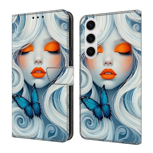 Samsung Galaxy S26 Plånboksfodral Flip Konstläder Mönstertryck - Snö Kvinna