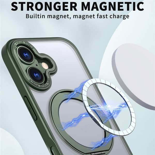 Mobilskal till iPhone 17 MagSafe TPU + Acrylic Kickstand - Grön Grön