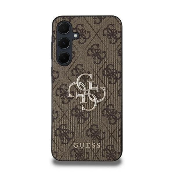 Guess Mobilskal till Galaxy A35 5G Big Metall Logo - Brun Brun