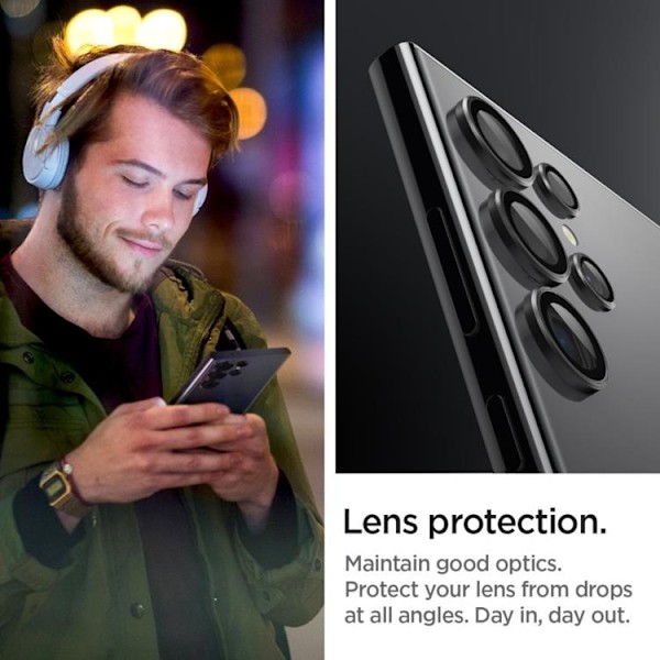 [2-Pack] Spigen Galaxy S24 Ultra Kameralinsskydd Härdat glas EZ-Fit