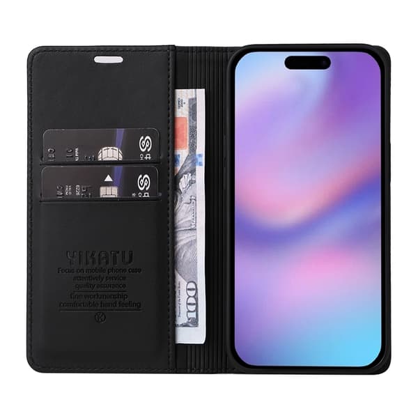 Yikatu iPhone 17 Plånboksfodral Closure - Svart Svart