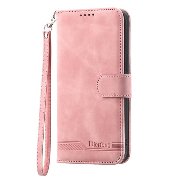 DIERFENG DF-03 Plånboksfodral i Konstläder - Rosa för Xiaomi 12T 5G