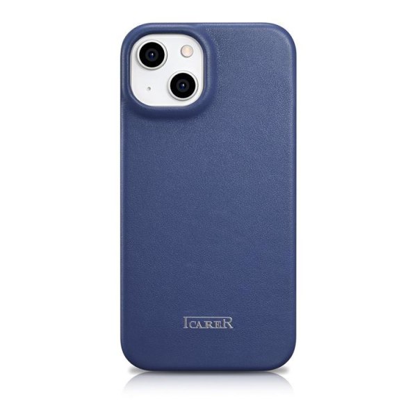 iCarer iPhone 14 Plånboksfodral Magsafe CE Läder - Blå