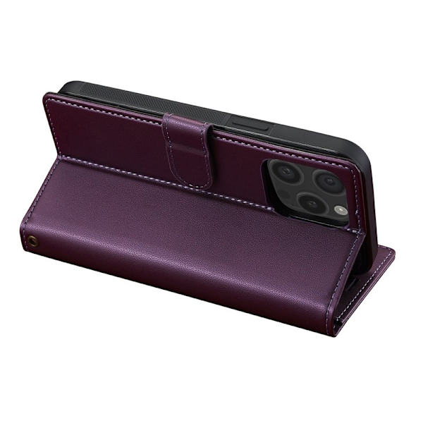 LC.IMEEKE L2 Series iPhone 14 Pro Max Plånboksfodral Konstläder - Lila