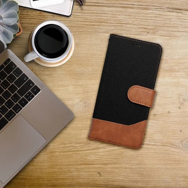 Xiaomi Redmi Note 14 Pro 4G Plånboksfodral Jeans - Svart Svart