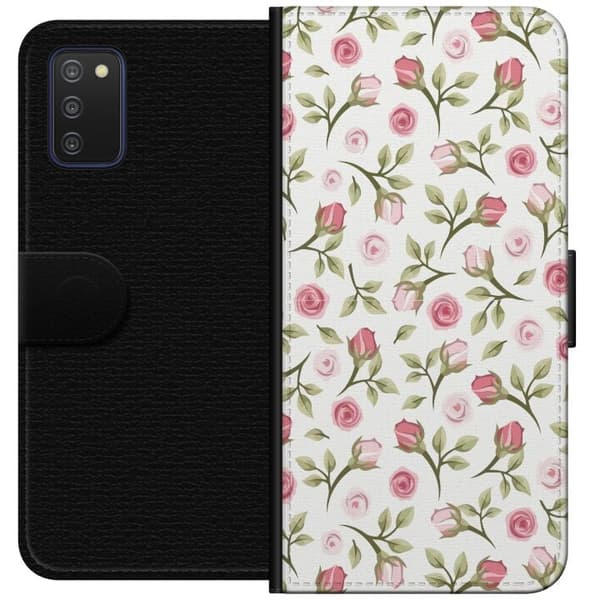 Plånboksfodral till Samsung Galaxy A03s med Blommigt