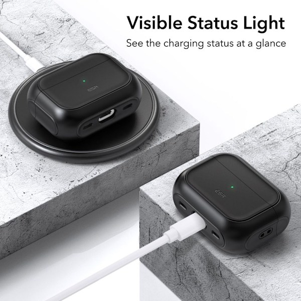 ESR Magsafe Airpods Pro 1/2 Skal Orbit Halolock - Svart Svart