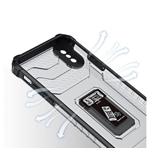 Crystal Ring Kickstand Skal iPhone XS Max - Röd Röd
