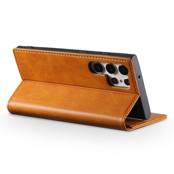 SUTENI Galaxy S23 Ultra Plånboksfodral Kickstand Flip - Khaki