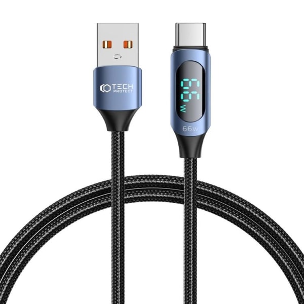 Tech-Protect USB-A till USB-C Kabel Ultraboost LED 2m - Blå