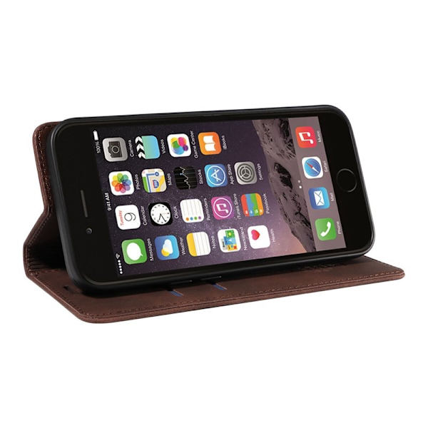 BETOPNICE 003 iPhone 6 Plus/7 Plus/8 Plus Plånboksfodral TPU+PU - Brun
