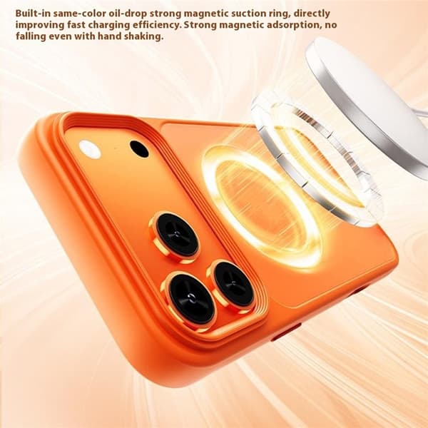 Mobilskal till iPhone 17 Pro MagSafe Skin-Feel Rubberized - Guld Guld