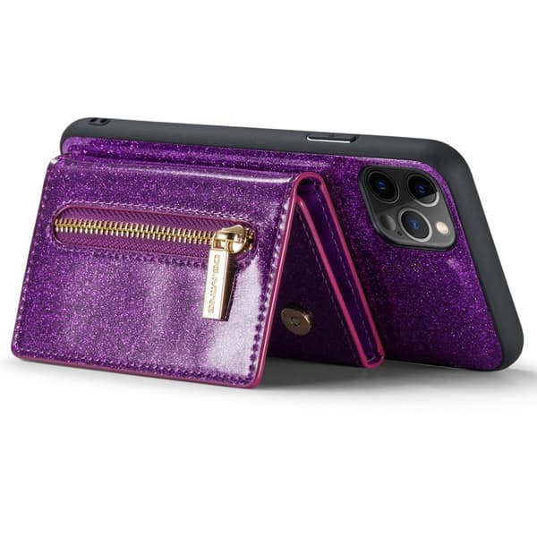 DG.MING M3 Series Mobilskal till iPhone 11 Pro Glitter KonstLäder Lila