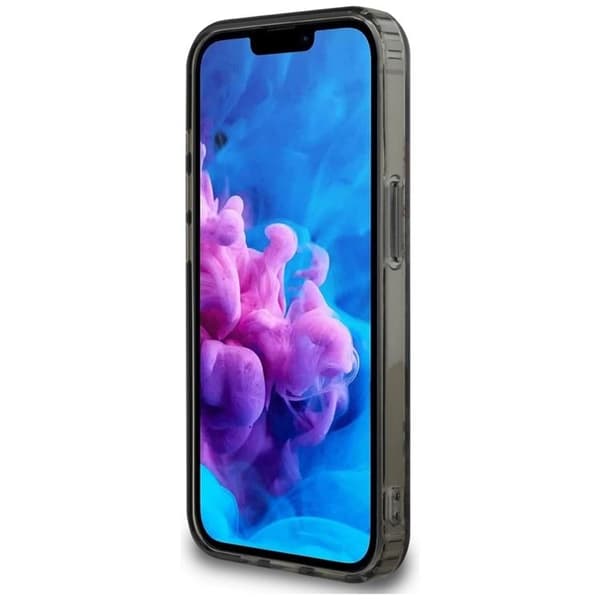 Guess Telefontaske til iPhone 16e MagSafe IML Blomster - Sort Svart