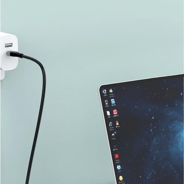 Dudao USB-C till Lightning kabel Snabbladdning PD 20W 1m Svart
