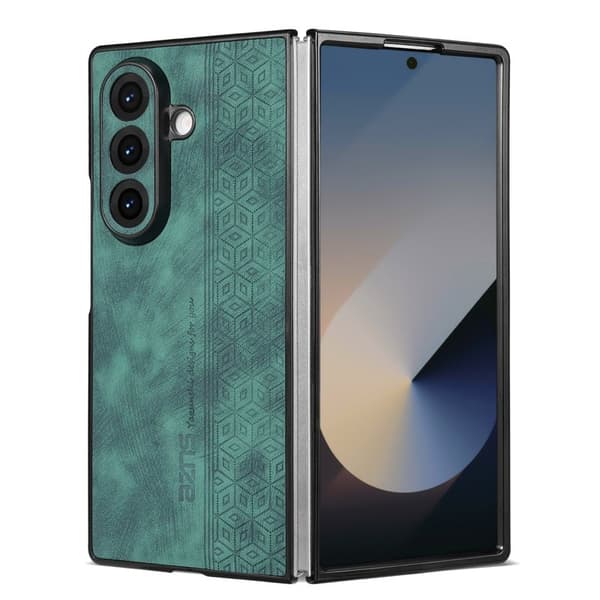 AZNS Samsung Galaxy Z Fold7 Plånboksfodral Konstläder - Grön