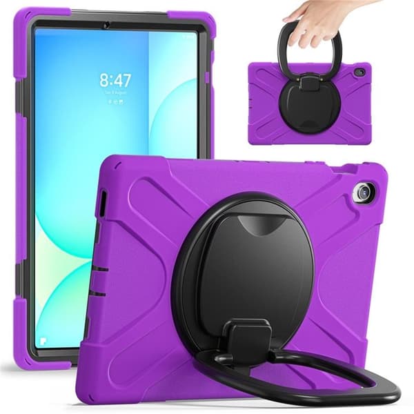 Mobilskal till Galaxy Tab S10 FE Plus Kickstand Handle Grip - Lila Lila