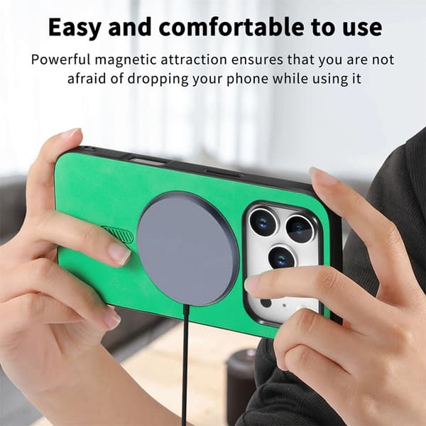 Mobilskal till iPhone 17 Pro MagSafe Skin-touch - Grön Grön