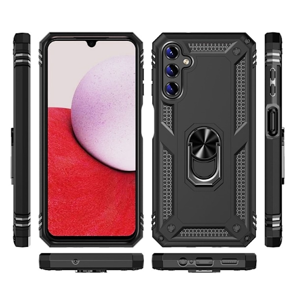 Galaxy A34 5G Mobilskal Ringhållare Military Grade - Svart Svart