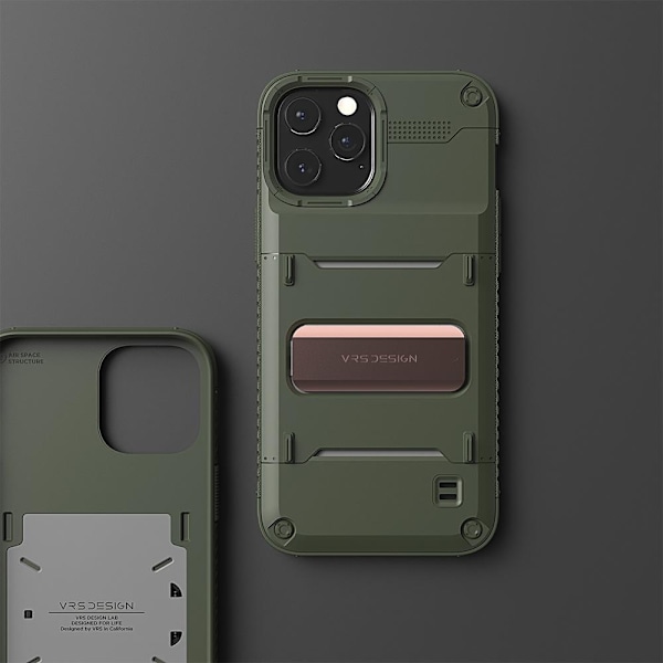 VRS DESIGN Damda QuickStand Skal iPhone 12 Mini - Bronze Grön