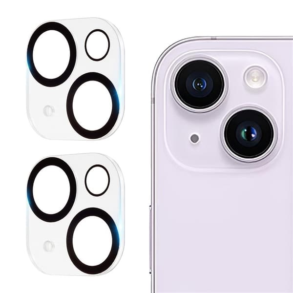 [2-PACK] iPhone 15 Plus/15 Kameralinsskydd i Härdat glas Transparent
