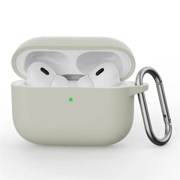 Mobilskal till Airpods Pro 3 Silikon med Karbinhake - Antique Vit Vit