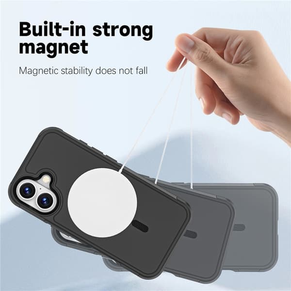 Mobilskal till iPhone 17 MagSafe PC + TPU Anti-drop - Svart Svart