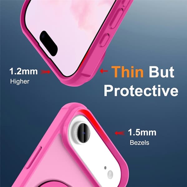 Mobilskal till iPhone Air MagSafe TPU+PC Kickstand - Rosa Rosa