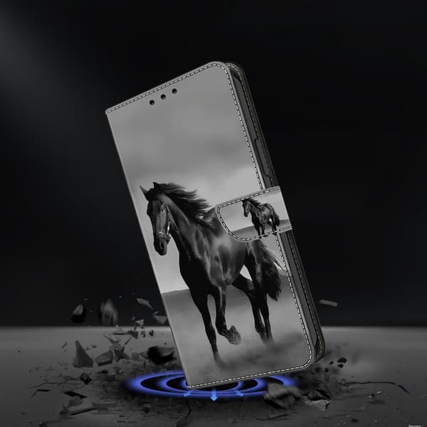 Plånboksfodral för Samsung Galaxy S26 Plus Magnetiskt Konstläder - Svart Häst