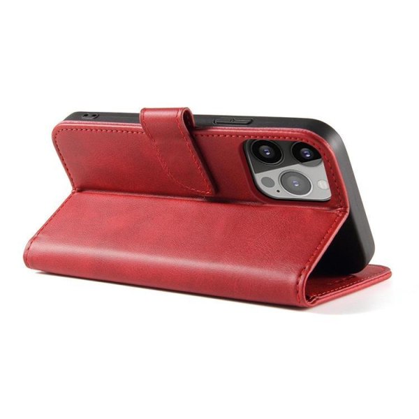 iPhone 14 Plus Plånboksfodral Elegant Magnet - Röd