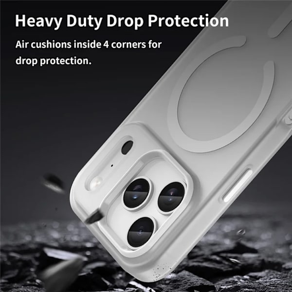 Mobilskal till iPhone 17 Pro Max MagSafe Matte Translucent - Vit Vit